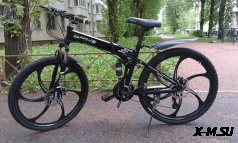 Велосипед на литых дисках стиль Ленд Ровер 6 лучей черный