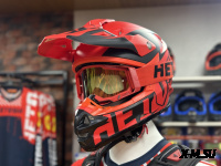 Шлем кроссовый HETOSHI OF836 EXOSS CROSS PRO MX289 цв.Красный с черными вставками Матовый р.L