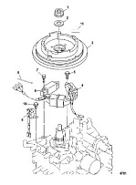 Маховик 4-Х ТАКТНОГО ПЛМ MERCURY F15 Серийный номер от 1B227000 до 1B727495