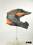 Шлем кроссовый HETOSHI OF836 EXOSS CROSS PRO MX289 цв.Черно-серо-оранжевый Матовый р.XL